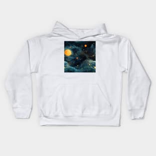 Van Gogh Starry Night Outer Space Pattern 6 Kids Hoodie